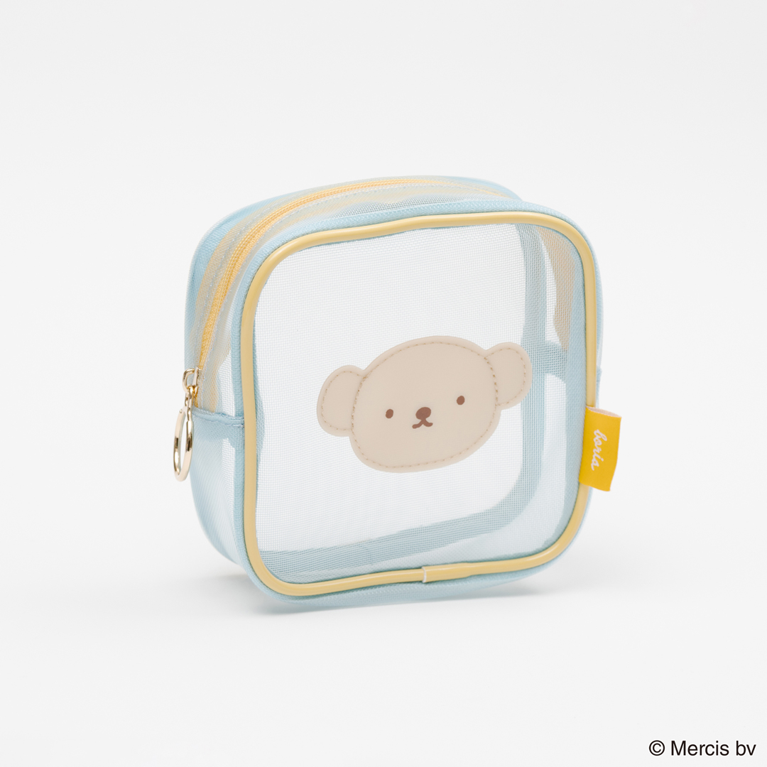 miffy  バイカラーメッシュスクエアポーチ BL